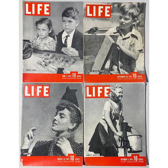 Life Magazine Lot of 4 From 1941 Hess Stands by Hitler Battle of Atlantic Begins - Picture 1 of 7